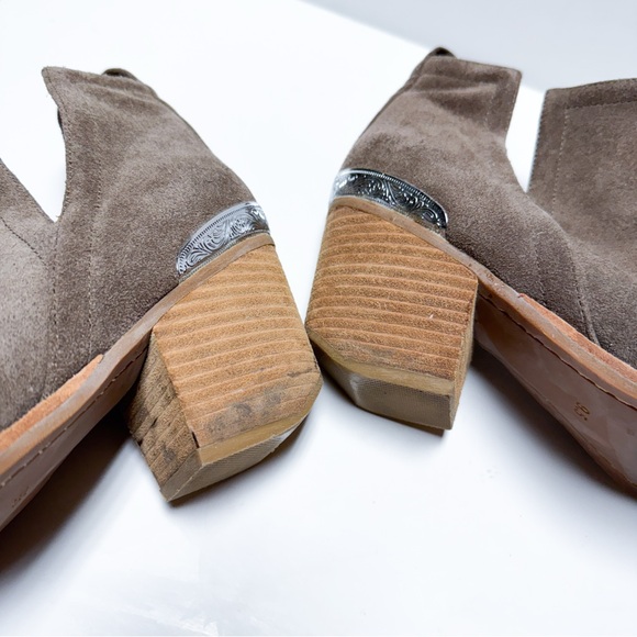 Jeffrey Campbell Cromwell Tan Suede Leather Ankle Boots - Picture 6 of 8